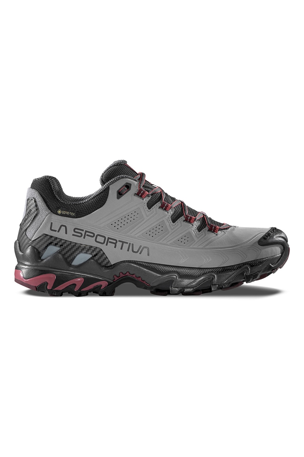 La Sportiva, Pantofi impermeabili pentru drumetii Ultra Raptor II, Gri deschis, Rosu inchis, 37.5