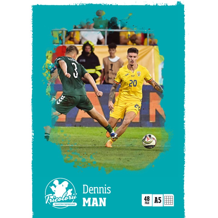 Caiet matematica A5 (48 file) - Dennis Man, Albastru