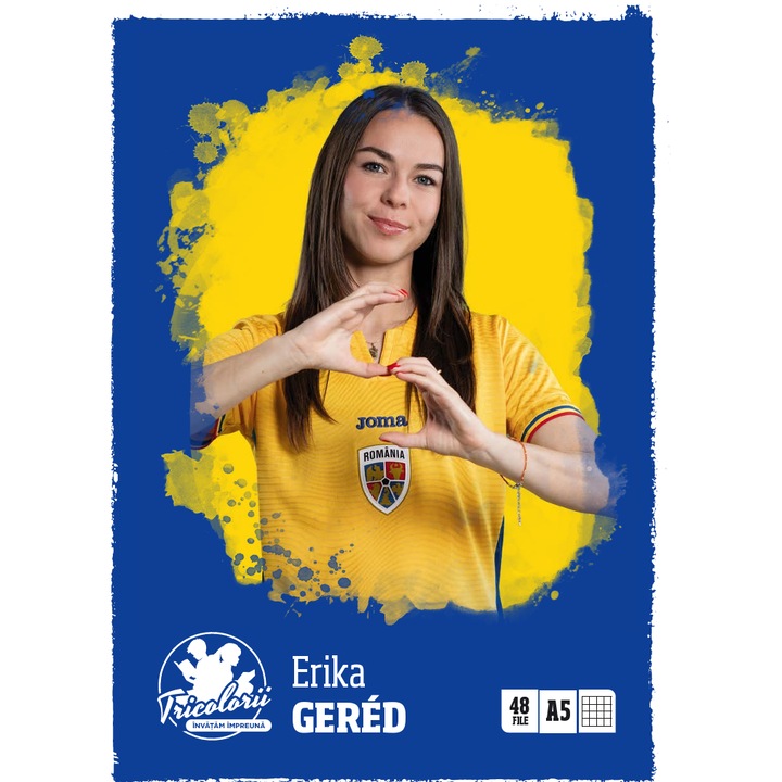 Caiet matematica A5 (48 file) - Erika Gered, Albastru