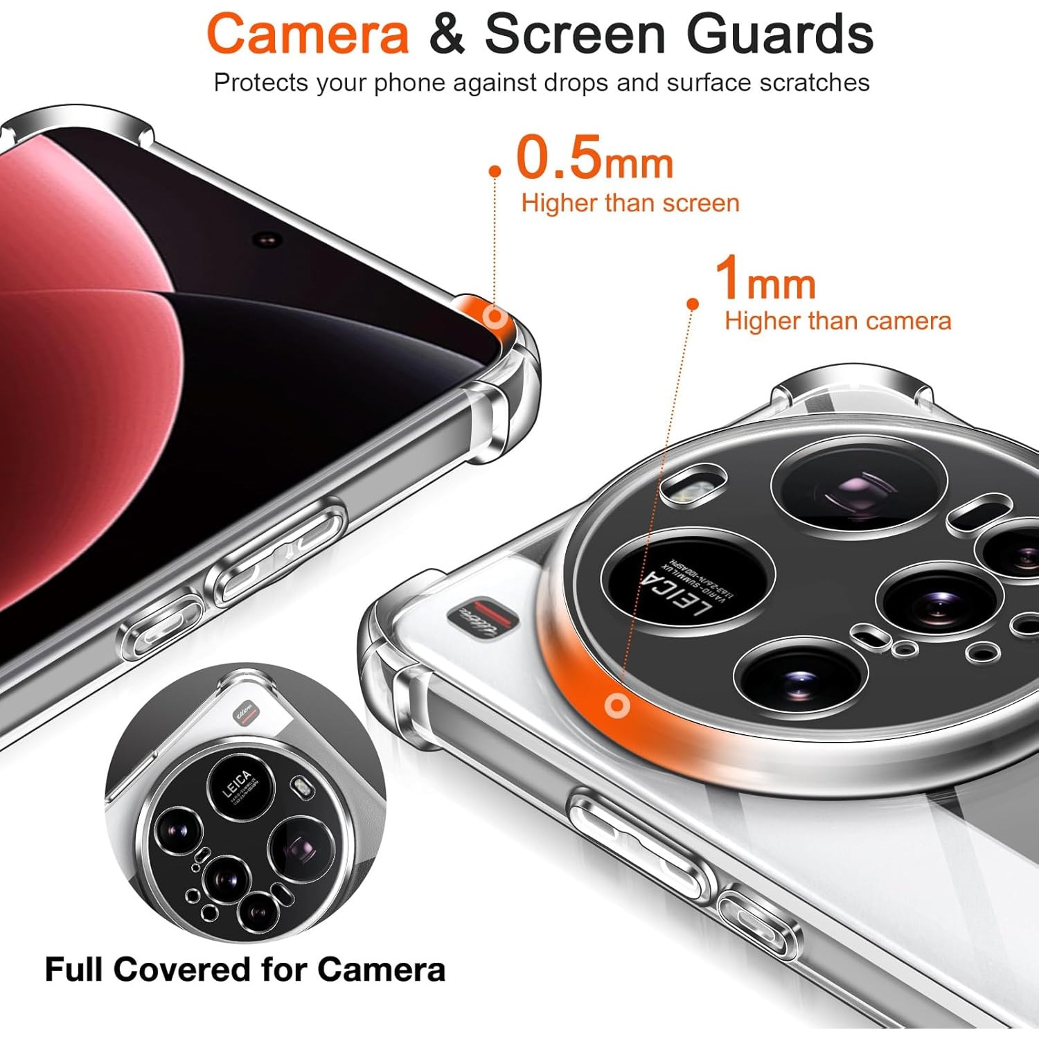Husa Anti soc, transparenta compatibila cu Xiaomi 15 Ultra