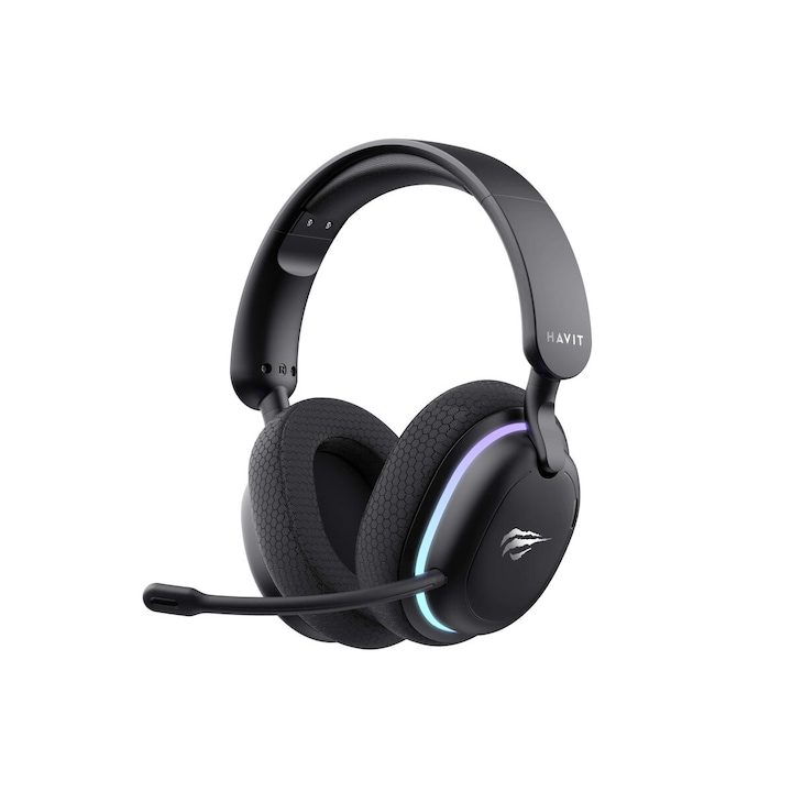 Компютърни слушалки Havit, Fuxi-H7, Bluetooth 5.2, с микрофон, подвижен кабел, черни