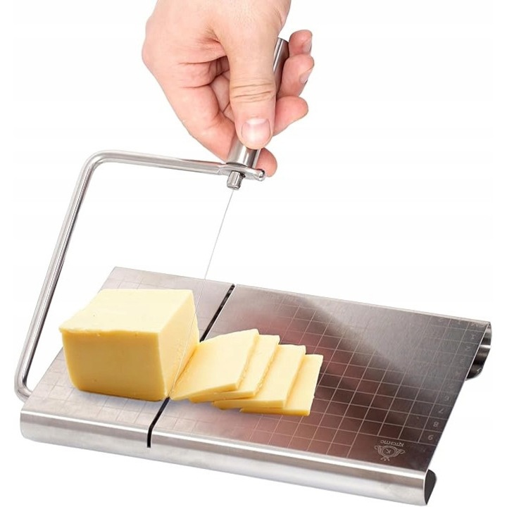 Kézi szeletelő, 6 vágóvonal, csúszásmentes, 21x13cm