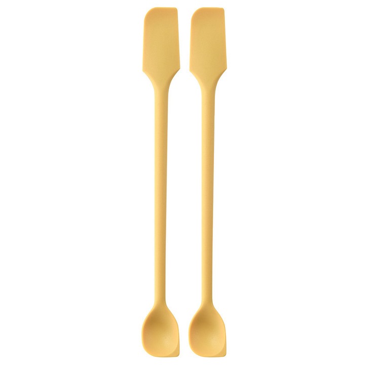 2 darab szilikon spatula készlet, Super Cucina, kétfejű kialakítás, 26cm, sárga