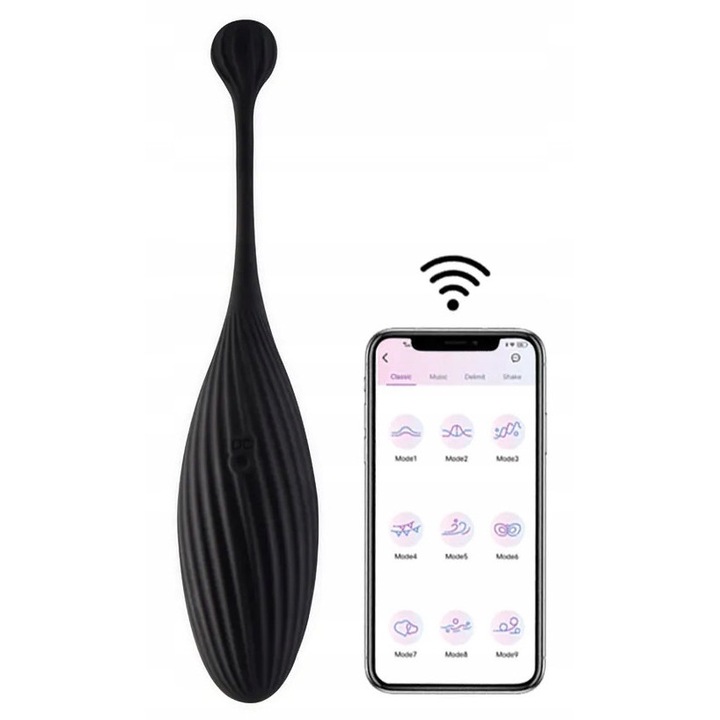 Peewit vibrátor, 30 mm x 150 mm, hipoallergén, USB, fekete