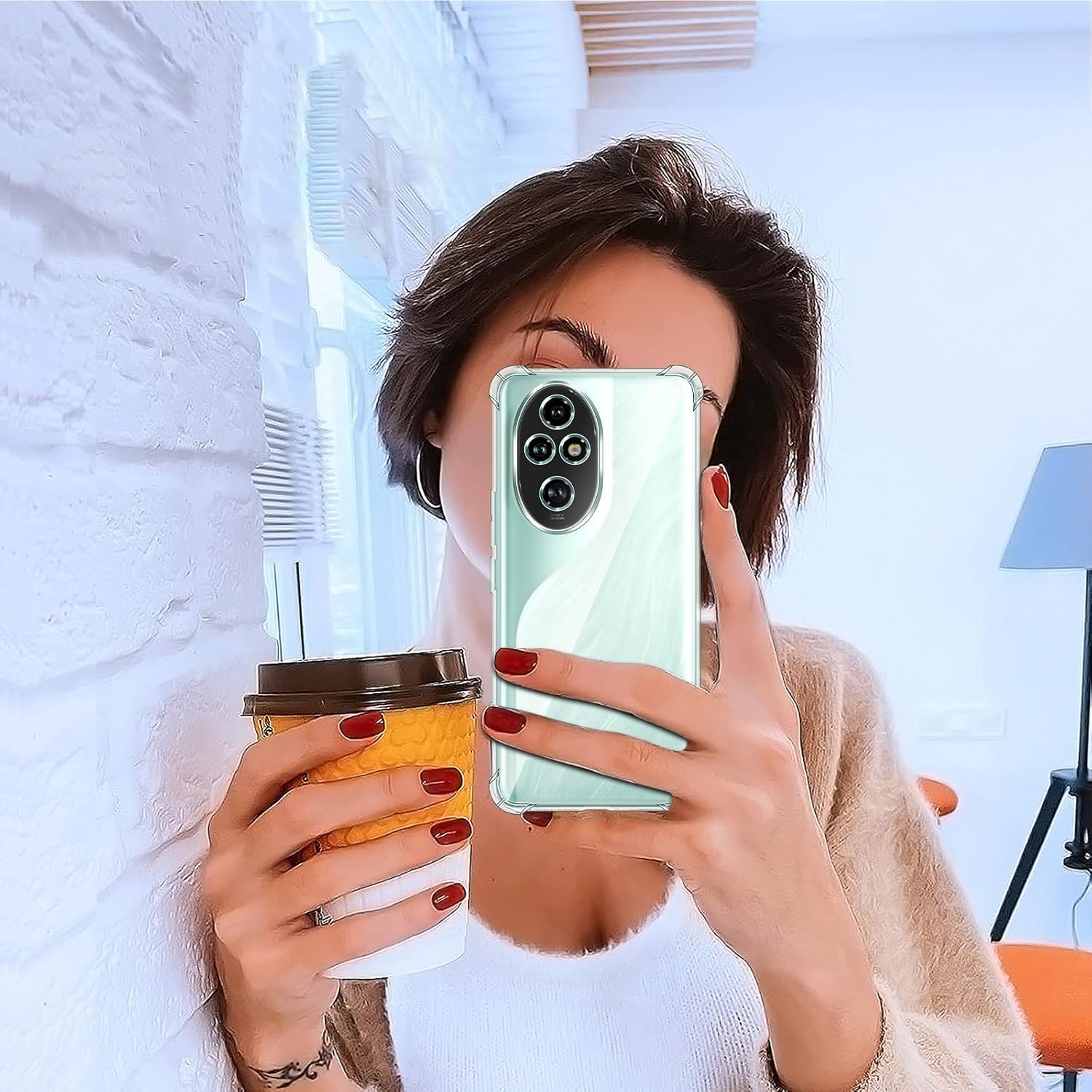 Husa Anti soc, transparenta compatibila cu Honor 200 Pro