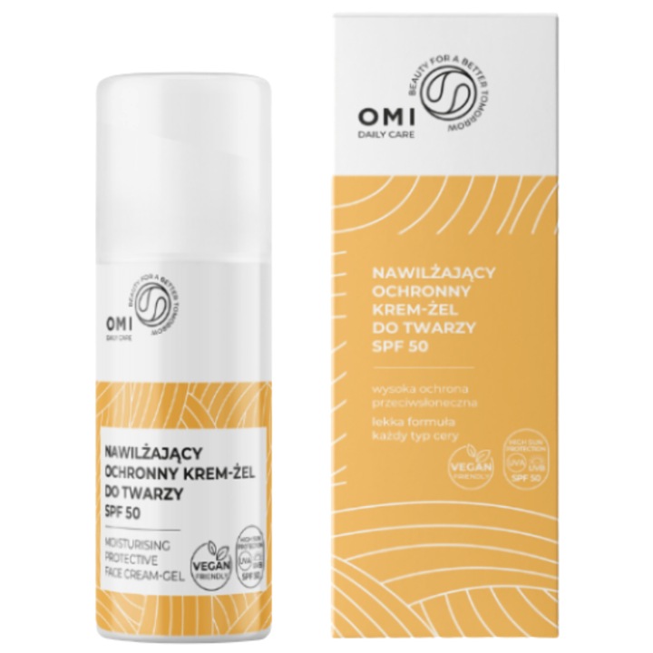 OMI hidratáló és védő arckrém, SPF50, 50 ml, könnyű textúrájú