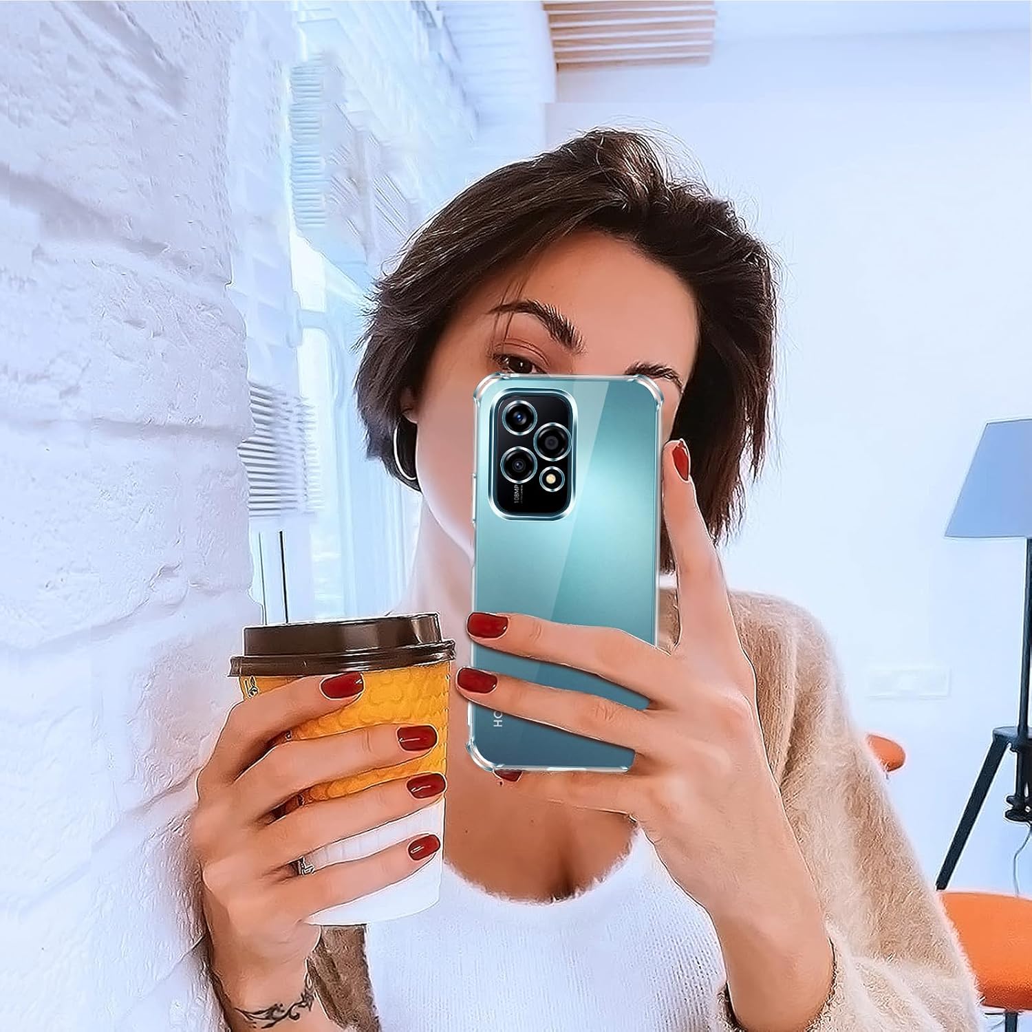 Husa Anti soc, transparenta compatibila cu Honor 200 Lite 5G