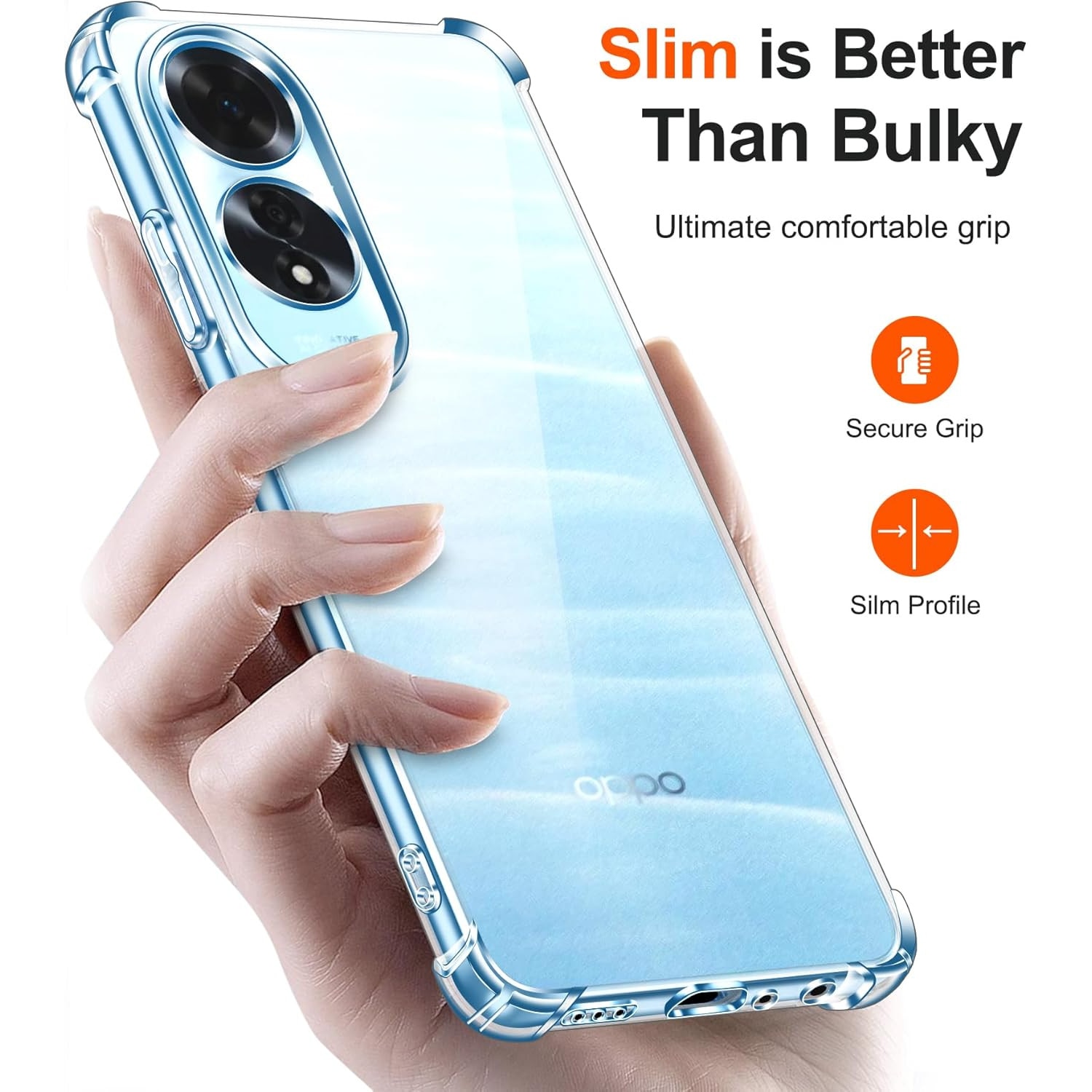 Husa Anti soc, transparenta compatibila cu OPPO A60 4G/LTE
