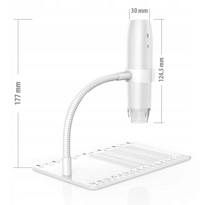 Digitális mikroszkóp INSKAM 316, 1000x, 8 LED, WiFi, 1500mAh akkumulátor