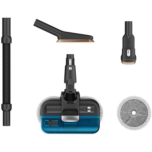 Aspirator vertical fara fir 2-in1 cu mop Jimmy JV9 Pro Aqua, 500W, 160AW, 4 moduri aspirare, autonomie 65 min, afisaj Smart LED, recipient praf 0.6L, negru