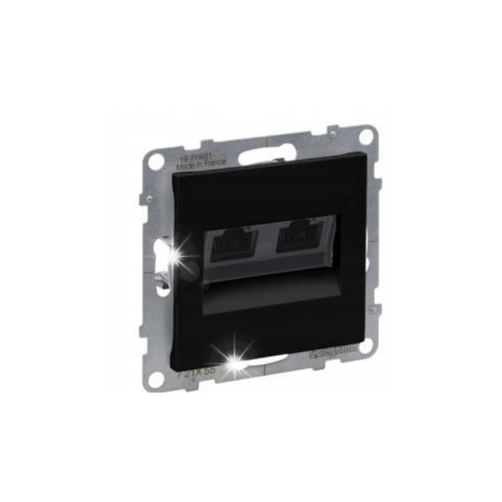 Legrand UTP 6A 2xRJ45 компютърен контакт, черен