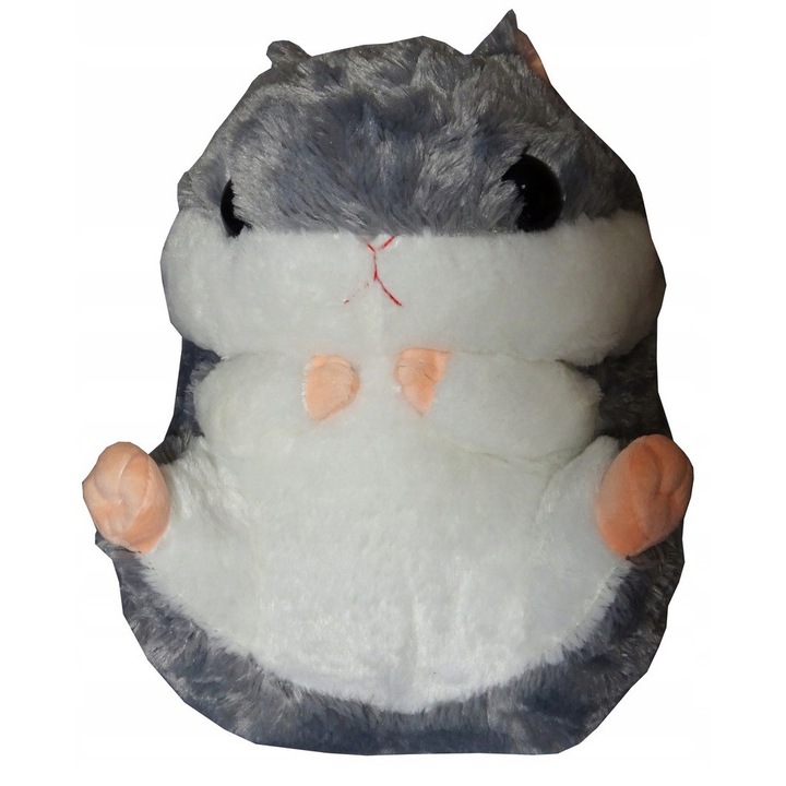 Baba takaró, hörcsög mintás, SMUKEE, 100x150cm, szürke, cipzárral