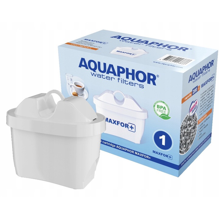 Set 6 filtre apa AQUAPHOR Maxfor+, imbunatatesc gustul si mirosul, reduc duritatea, compatibile cu diverse carafe