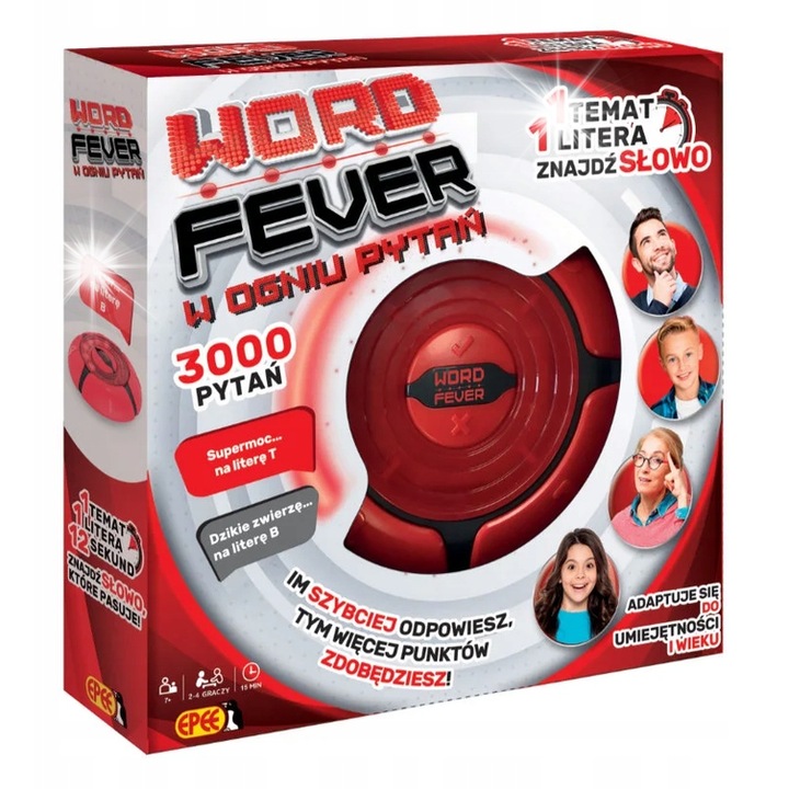 SKL Word Fever interaktív játék: Tűz, Párbajtőr, 2-4 játékos számára, elektronikus, 1 platform