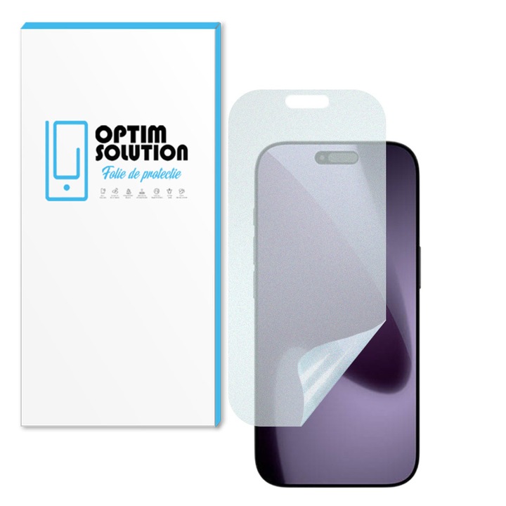 MATT Regenerálható Hidrogél Fólia Apple iPhone 17 Pro Max készülékhez, OPTIM SOLUTION, Matt Textúra, UHD Tisztaság, Tükröződésmentes, Kijelzővédelem, Rugalmas Hidrokristály, Átlátszó