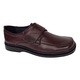 Pantofi barbati, model casual, calapod lat, piele naturala, Visiniu, Marimea 39