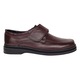 Pantofi barbati, model casual, calapod lat, piele naturala, Visiniu, Marimea 39