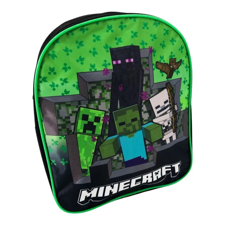 Gyerek hátizsák, 30x26x10 cm, állítható pántokkal, többszínű, Minecraft