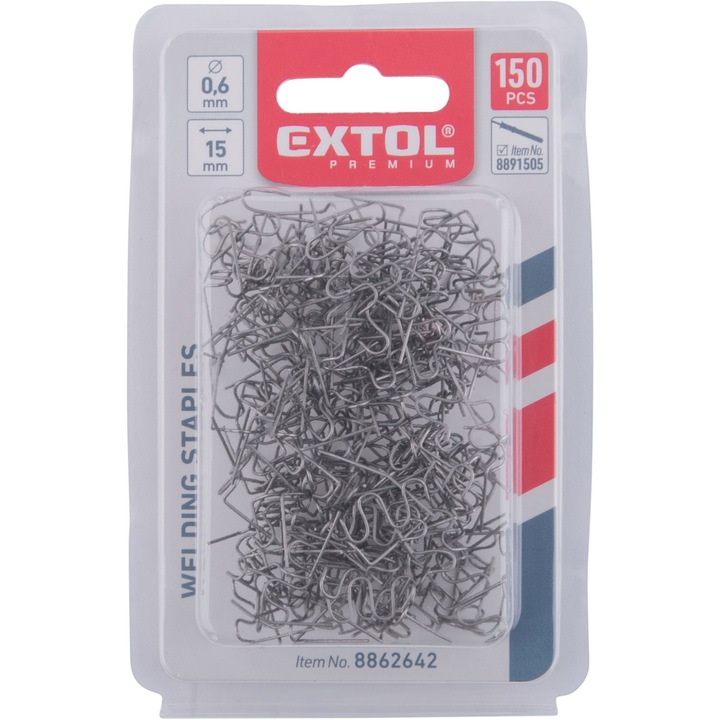 Capse, 0, 6mm ⌀, 15mm pas, 150buc, EXTOL PREMIUM, 8862642