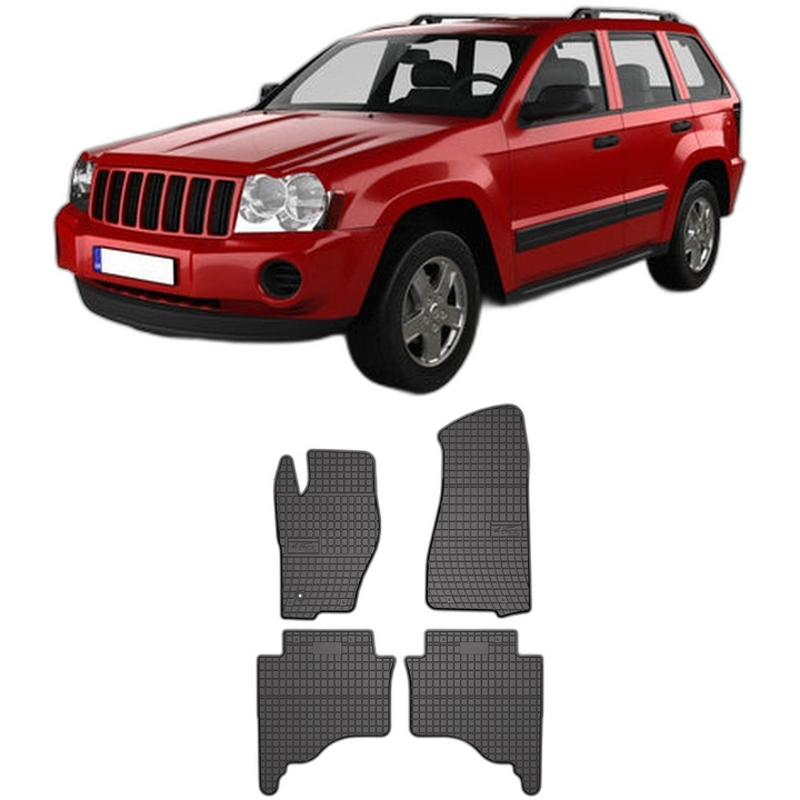 Set Covorase Auto Jeep Grand Cherokee Iii, din 2005 - 2010, Caroserie Suv, compatibile cu autoturismul Jeep Grand Cherokee Iii