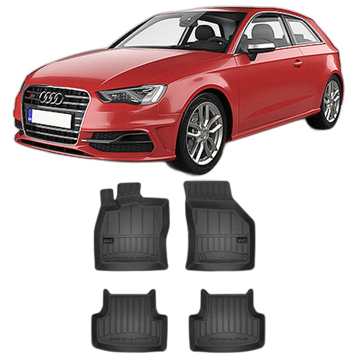 Set Covorase Auto Tip Tavita Audi A3 8V, din 08.2012 - 03.2020, Caroserie Hatchback, compatibile cu autoturismul Audi A3 8V