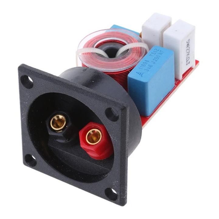 Filtru divizor de frecventa audio HiFi pe 2 cai, 4-8Ω, Crossover 80W cu sistem de prindere