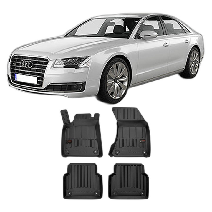 Set Covorase Auto Tip Tavita Audi A8 D4, din 01.2010 - 09.2013, Caroserie Sed, compatibile cu autoturismul Audi A8 D4