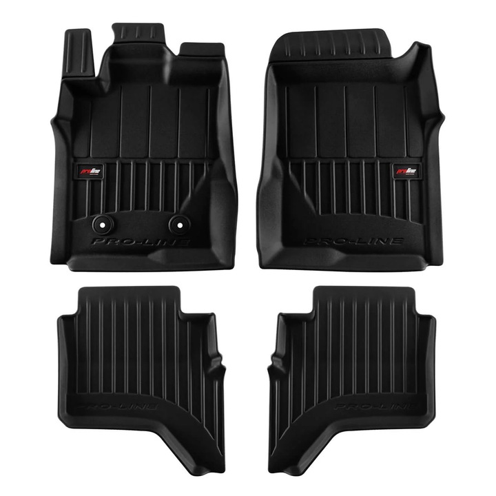 Set Covorase Auto Proline pentru Ford Ranger 2023-2025, 4 Uși, Negru, Material TPE, Potrivire Perfectă, Margine Înaltă