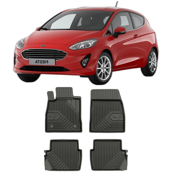 Set Covorase Auto Tip Tavita Ford Fiesta Vii, din 07.2017 - Prezent, Caroserie Hatchback, compatibile cu autoturismul Ford Fiesta Vii