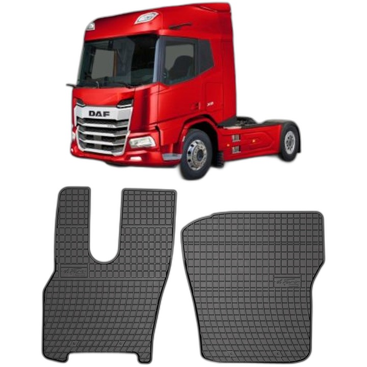 Set Covorase Auto Daf Xd din 2022 - Prezent, Caroserie Cargo, Cu Scaun Pneumatic In Dreapta Sau Scaun Cinema, compatibile cu autoturismul Daf Xd