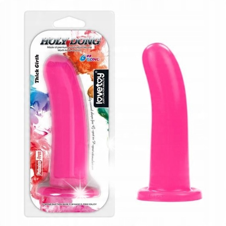 Дилдо Lovetoy 24.5 см, розово, силиконово, с вендуза