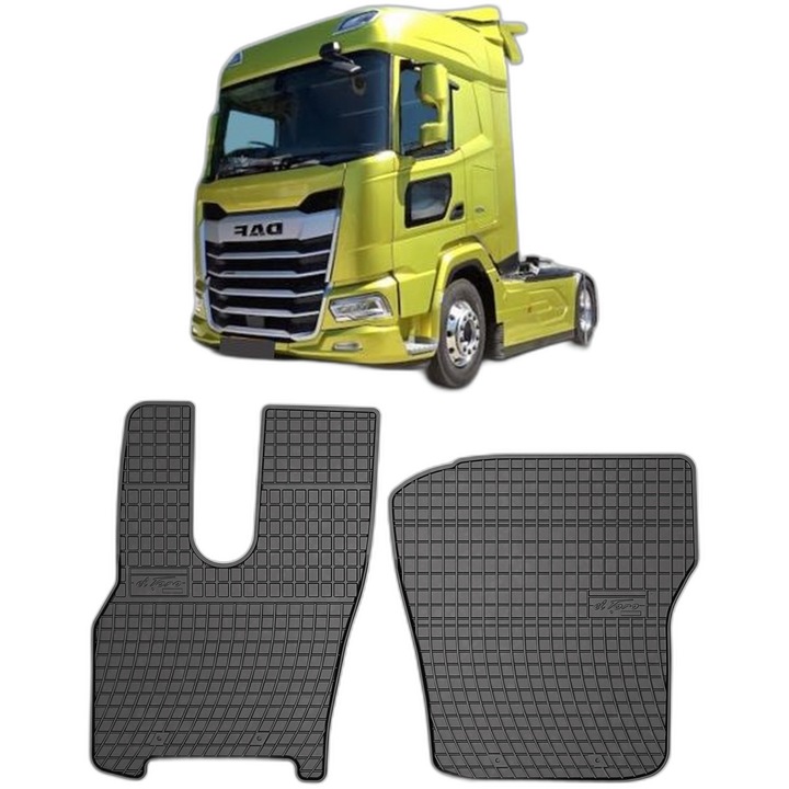 Set Covorase Auto Daf Xf din 2022 - Prezent, Caroserie Cargo, Cu Scaun Pneumatic In Dreapta Sau Scaun Cinema, compatibile cu autoturismul Daf Xf