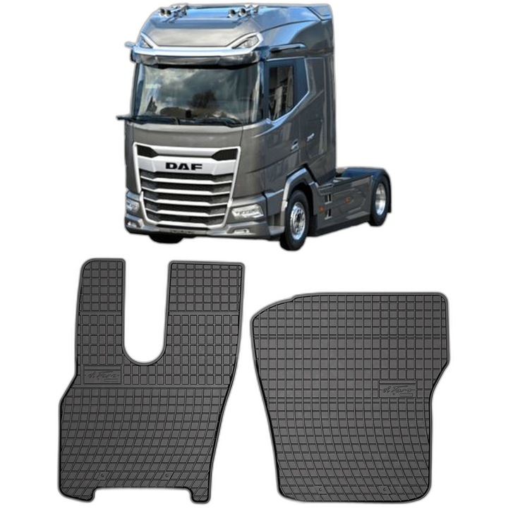 Set Covorase Auto Daf Xg+ din 2022 - Prezent, Caroserie Cargo, Cu Scaun Pneumatic In Dreapta Sau Scaun Cinema, compatibile cu autoturismul Daf Xg+