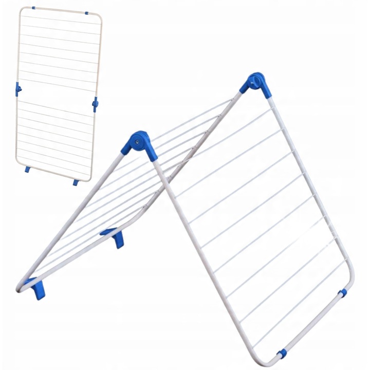 Univerzális ruhaszárító, 110 cm x 51 cm, kompakt, összecsukható, állítható, fürdőszobába