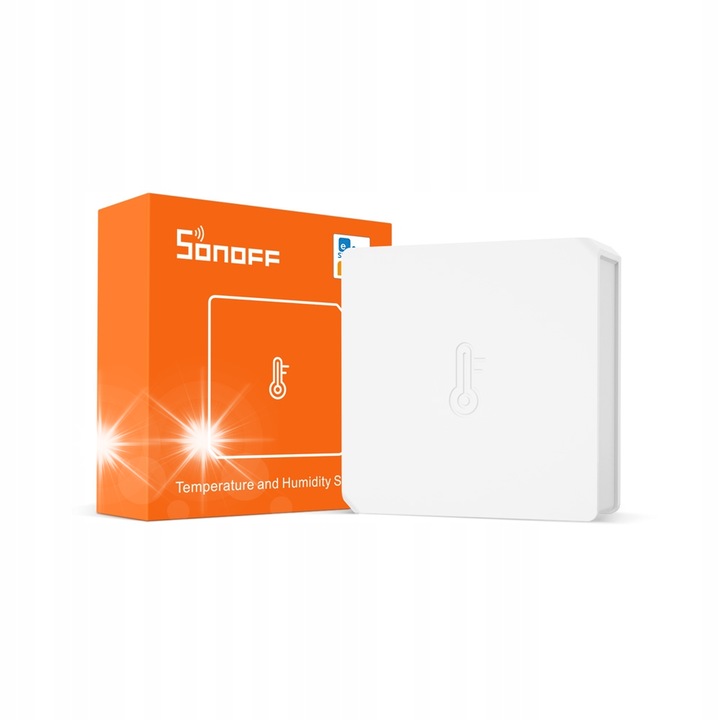 Сензор за температура и влажност Sonoff, SNZB-02, ZigBee, 43x43x14mm, захранван с батерии CR2450
