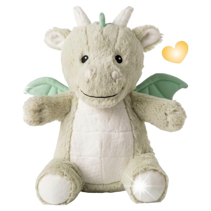 Плюшен дракон за бебета, Cloud B, Love Light, със сензор за движение/осветление/музика, многоцветен