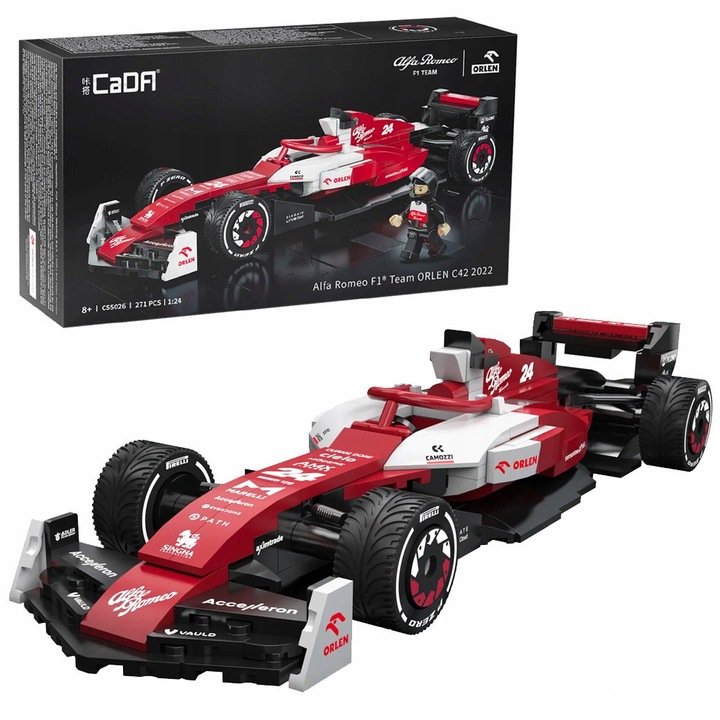 CADA Alfa Romeo F1 Team ORLEN C42 építőkészlet, 271 elem, piros, 24,5x8x8,5cm