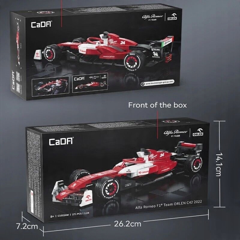CaDA Alfa Romeo F1 C42 2022 271パーツ Set constructie CADA Alfa Romeo F1 Team ORLEN C42, 271 elemente