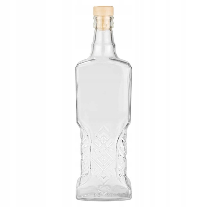 Set 5 Sticle de Sticlă Bimberek, 500 ml cu Dop, Transparent