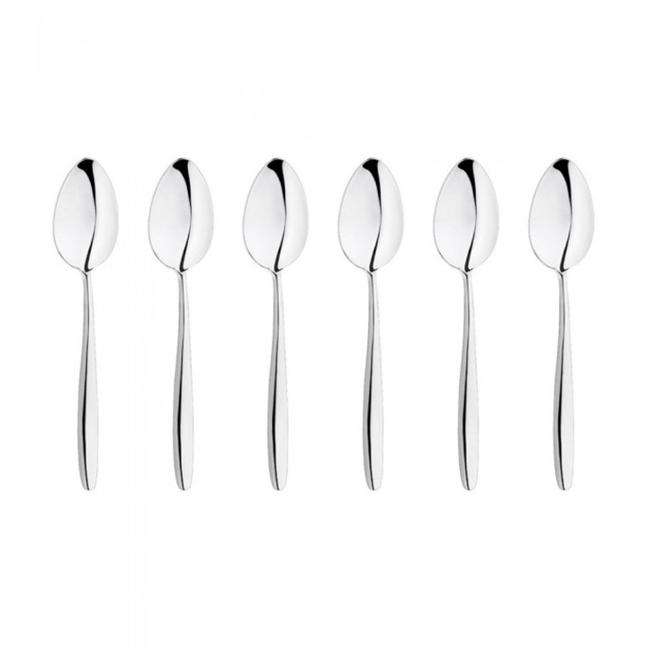 Set 6 lingurite ceai INOXRIV ANNIE, otel inoxidabil 18/10, L13,2cm, grosime 3mm, finisaj lucios