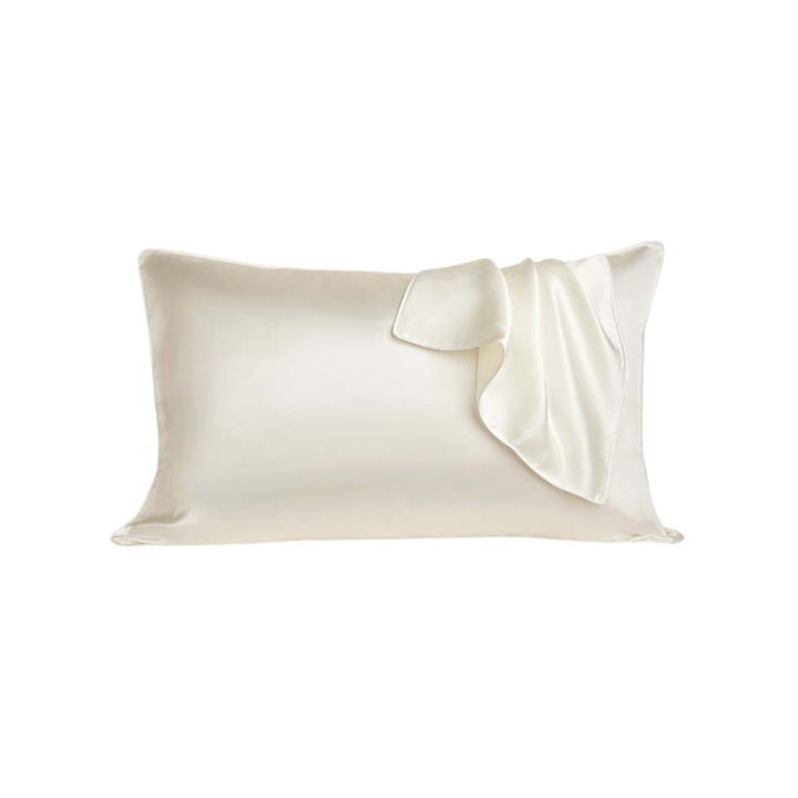 Fata de Perna Rotixfy, Matase Naturala, Alb Nobil, 48x74 cm