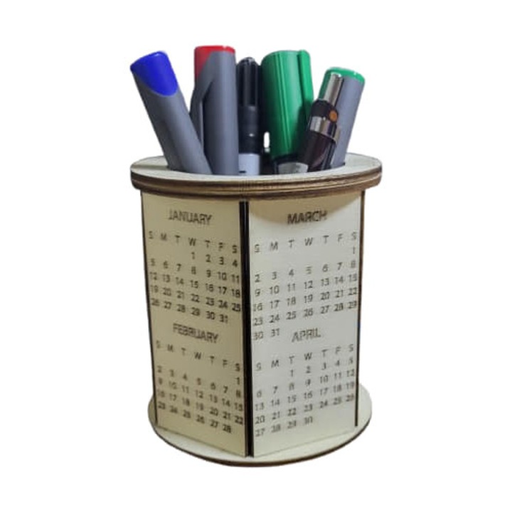 Suport pixuri din lemn cu calendar