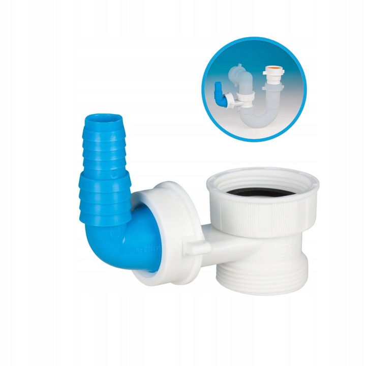 Racord T antizgomot, Lira, 20-25mm, alb, pentru masina de spalat