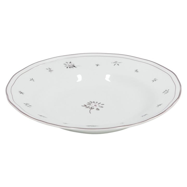 Farfurie adanca, Affekdesign By Mondex, model Rosalie, 22cm, design floral, pastelata