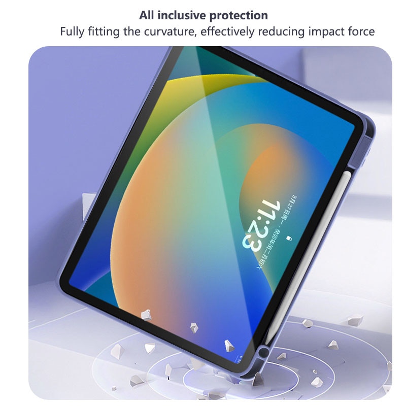 Husa protectie tableta Zeguer, pentru iPad Air 11" 2024/2025, suport pentru pix, roz