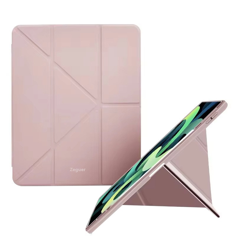 Husa protectie tableta Zeguer, pentru iPad Air 11" 2024/2025, suport pentru pix, roz