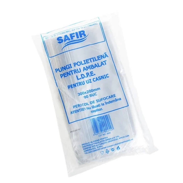 Pachet 4 X PUNGI CONGELATOR SAFIR 1KG 90BUC