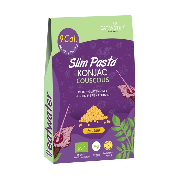 Cous Cous din faina de konjac BIO 270g (vegan, fara carbohidrati, fara gluten, keto) - Slim Pasta