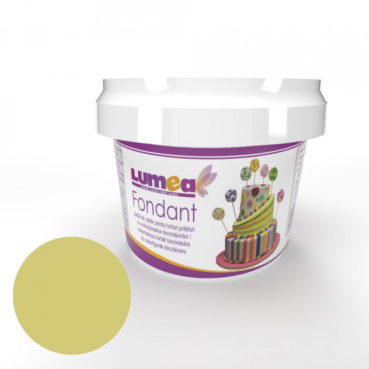 Fondant Galben Pastel, 400g - Lumea