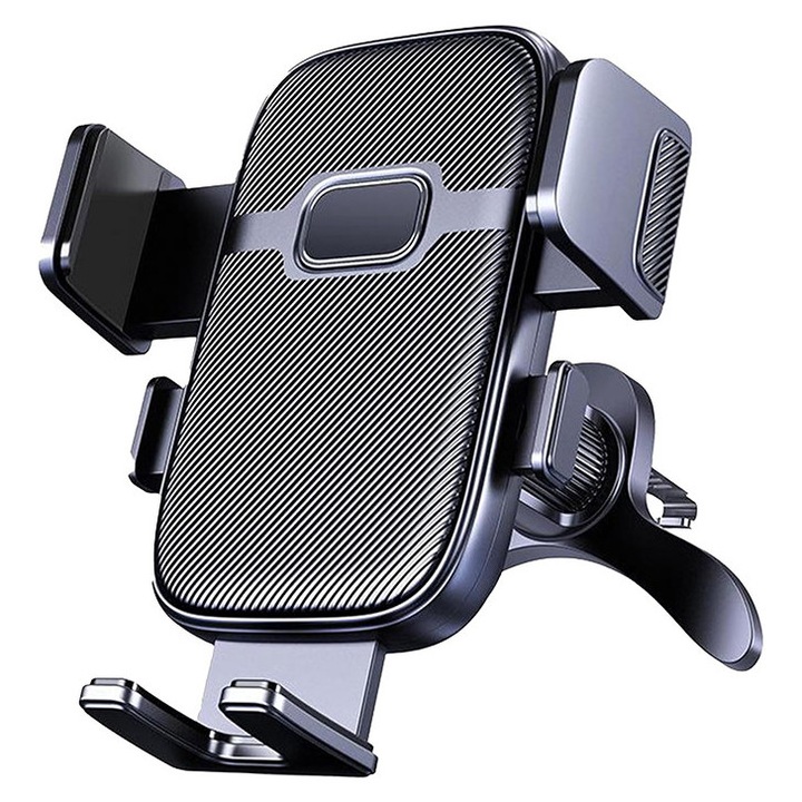 TodyJeyHo autós tartó, univerzális, nagy szorítóerővel, 360°-ban forgatható, fekete